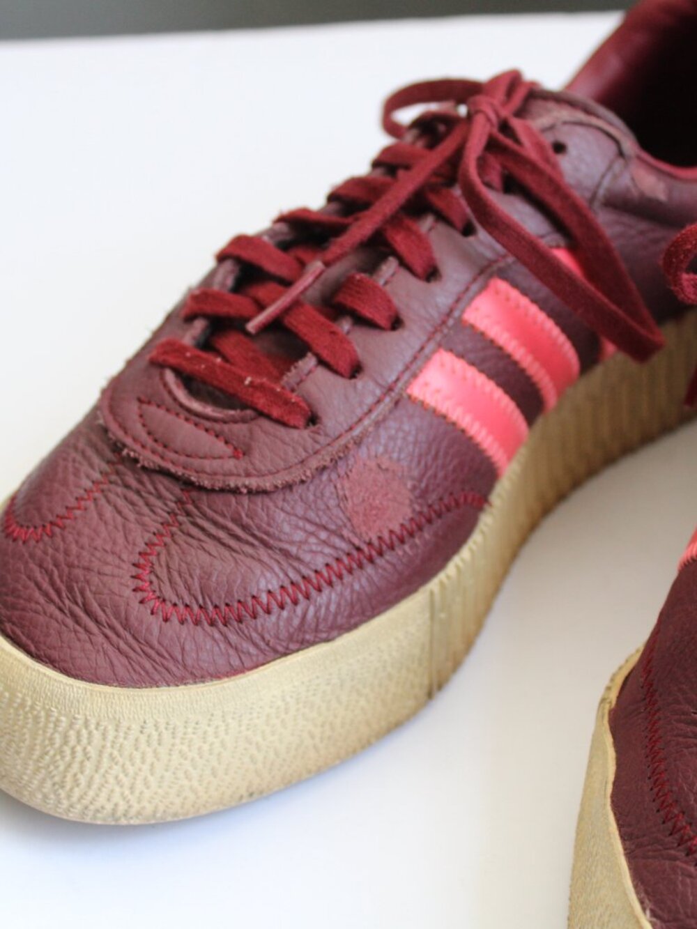 Adidas Women's Sambarose Samba Platform Sneakers Trace Maroon Pink EE7045 sz 7.5 - Picture 4 of 5